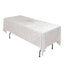 Premium Crushed Velvet 60"x102" Rectangle Tablecloth White - Reusable Soft & Classy Table Cover