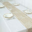 Sequin 12"x108" Table Runner Champagne - Diamond Glitz Design