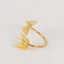 4 Pack Gold Laser Cut Butterfly Metal Napkin Holder Dining Table Decor, Spiral Wedding Napkin Rings - 2"