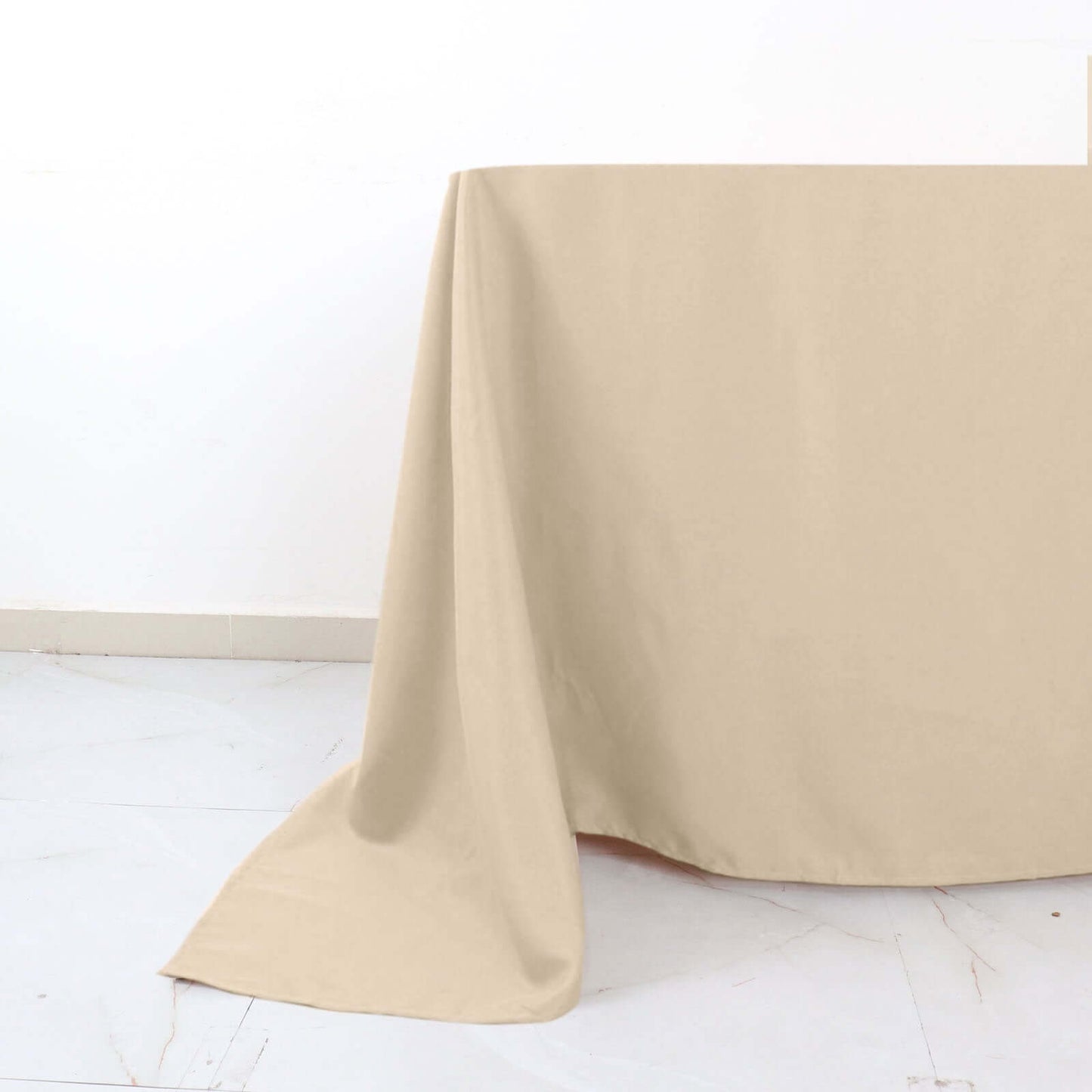 Polyester Square 90"x90" Tablecloth Nude - Wrinkle-Resistant & Durable Table Cover