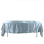 Satin Rectangular 60"x102" Tablecloth Dusty Blue - Smooth and Lustrous Table Cover