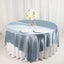 Satin 90"x90" Table Overlay Square Tablecloth Dusty Blue - Smooth Finish Table Topper