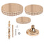 3-Tier Cake Stand Crystal Beaded Gold with Round Mirror Top - Metal Cupcake Tower Dessert Display 26"