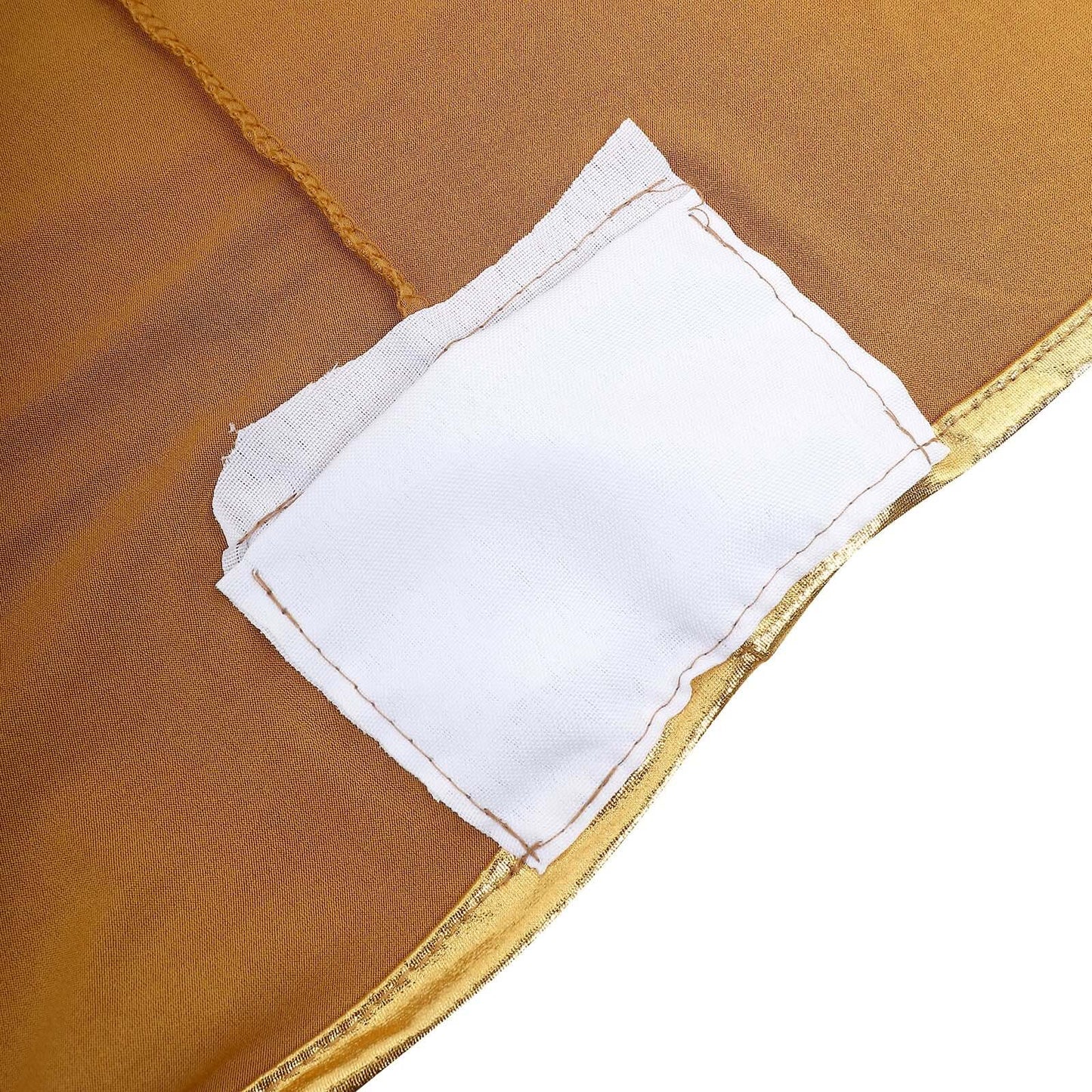 Stretch Spandex 72"x30" Rectangle Tablecloth Metallic Gold - Glamorous Form-Fitting Table Cover for Upscale Gatherings