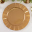 10-Pack Plastic 11" Round Dinner Plates in Gold with Ruffled Rim - Sturdy Disposable Dinnerware for Classy Events & Banquets