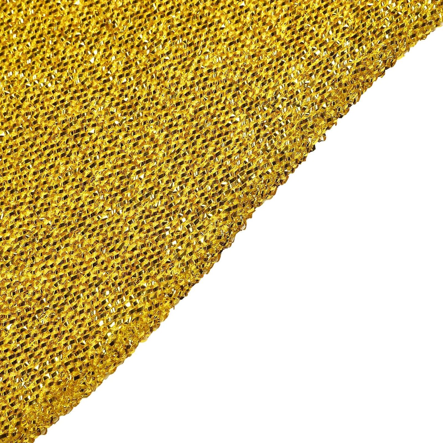 7.5ft Gold Metallic Shimmer Tinsel Spandex Round Wedding Arch Cover, 2-Sided Photo Backdrop