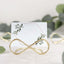 10-Pack Metal Card Holder Stands Infinity Design Gold - Table Number Stands and Wedding Place Card Menu Clips 3"