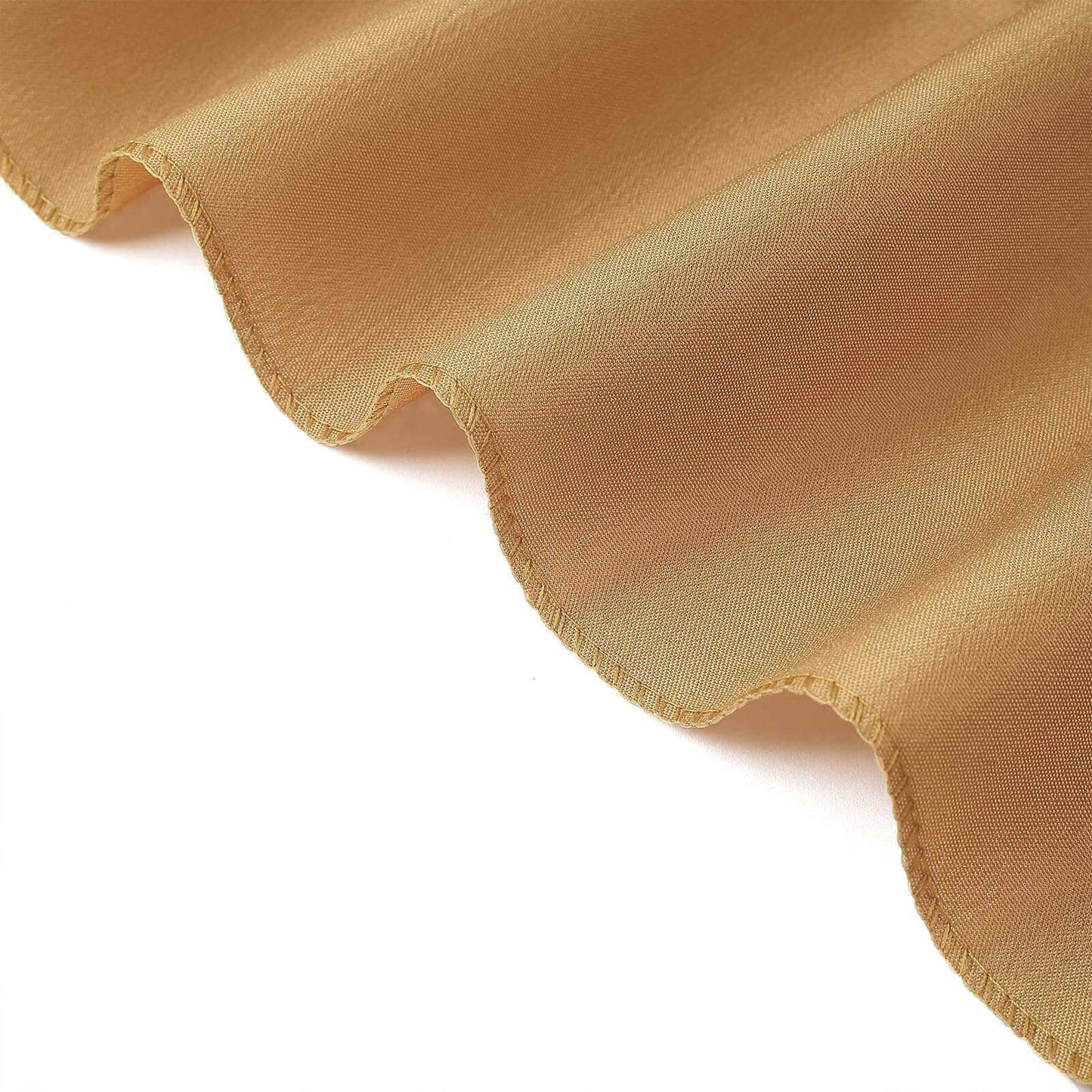 10 Pack Polyester Chair Cover for Banquet Chairs Gold - Stain-Resistant Reusable Slip-On Slipcover