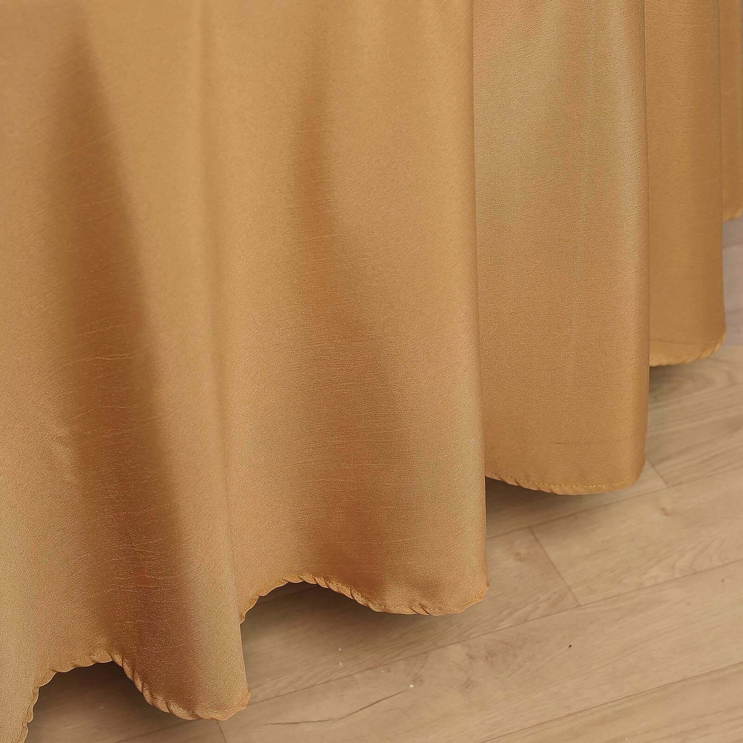 Polyester 108" Round Tablecloth Gold - Wrinkle-Resistant and Stylish Table Cover