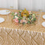 Mesh 90"x156" Rectangle Tablecloth Gold - Wave Sequin Embroidered Design for Refined Occasions