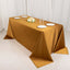 Scuba Rectangular 90"x132" Tablecloth Shimmering Gold - Wrinkle Free & Stain Resistant Seamless Table Cover for Weddings and Parties