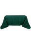 Taffeta 90"x156" Rectangle Tablecloth Hunter Emerald Green - Accordion Crinkle Seamless Table Cover