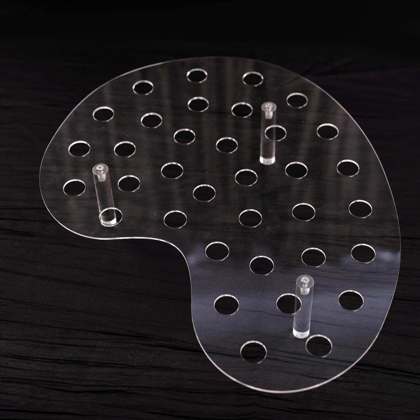 35-Slot Acrylic Ice Cream Cone Display Stand Mini Snow Cone Holder Tray Clear - Durable Party Serving Stand 16"