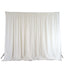 Ivory Chiffon Polyester Event Curtain Drapes, Dual Layer Divider Backdrop Event Panels with Rod Pockets - 20ftx10ft