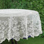 Lace 70" Round Tablecloth Ivory - Premium Design for Intimate Table Settings