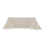 Lamour Satin 90"x132" Rectangle Tablecloth Ivory - Soft & Silk-Like Seamless Table Cover