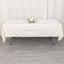 Scuba Rectangular 60"x102" Tablecloth Ivory - Wrinkle Free & Stain Resistant Table Cover