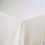Polyester 90"x156" Rectangle Tablecloth Ivory - Rounded Corners and Seamless Table Cover
