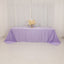 Lamour Satin 90"x156" Rectangle Tablecloth Lavender Lilac - Luxurious, Soft Seamless Table Cover