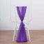 5 Pack Chiffon Chair Sashes Purple - Soft & Lightweight Designer Chair Bows 22"x78"