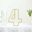 8" Tall Gold Freestanding 3D Decorative Metal Wire Numbers, Wedding Table Numbers -4