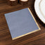 50-Pack Paper Beverage Napkins with Gold Foil Edge Dusty Blue - Disposable 2 Ply Cocktail Napkins for Events 6.5"x6.5"