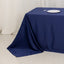 Lamour Satin 90"x156" Rectangle Tablecloth Navy Blue - Luxurious, Soft Seamless Table Cover