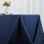 Premium Polyester 90"x156" Rectangle Tablecloth Navy Blue - Seamless 220GSM Stain-Resistant Table Cover