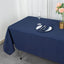 Fire Retardant Premium Polyester 60"x102" Rectangular Tablecloth Navy Blue - High-Performance Table Cover
