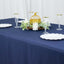 Premium Polyester 90"x156" Rectangle Tablecloth Navy Blue - Seamless 220GSM Stain-Resistant Table Cover