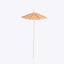 50-Pack Bamboo Cocktail Sticks Tiki Hut Paper Umbrella Design Eco Friendly Natural - Biodegradable Party Picks 6"