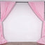 2 Pack Pink Scuba Polyester Event Curtain Drapes, Durable Flame Resistant Backdrop Event Panels Wrinkle Free with Rod Pockets - 10ftx10ft