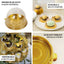 50-Pack Favor Containers Round Dome Design Gold and Clear - Plastic Party Boxes for Cupcakes and Sweets 3"