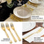 25-Pack Plastic Forks Metallic Gold Classic Heavy Duty - Decorative Disposable Cutlery 7"