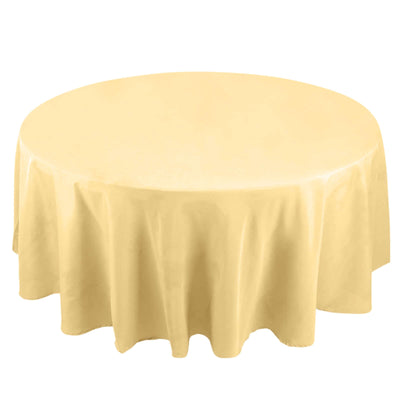Premium Polyester 108" Round Tablecloth Champagne - Wrinkle-Resistant 220GSM Table Cover