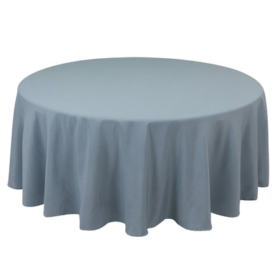 Premium Polyester 108’’ Round Tablecloth Dusty Blue - Wrinkle-Resistant 220GSM Table Cover - Tablecloths