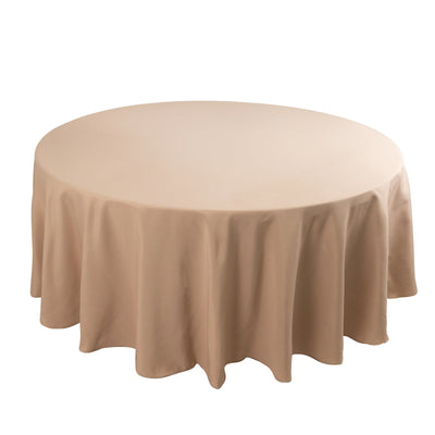 Premium Polyester 108’’ Round Tablecloth Nude - Wrinkle-Resistant 220GSM Table Cover - Tablecloths