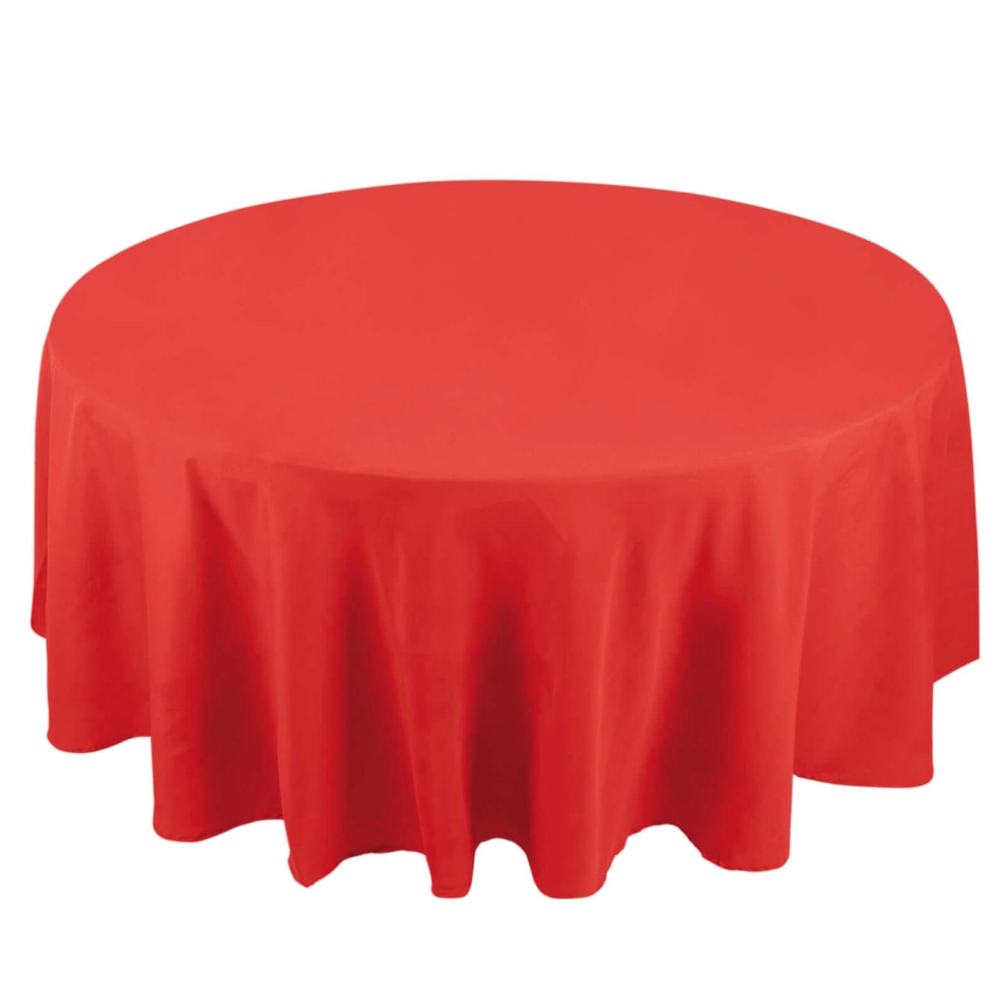 Premium Polyester 108" Round Tablecloth Red - Wrinkle-Resistant 220GSM Table Cover