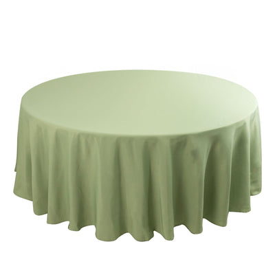 Premium Polyester 108’’ Round Tablecloth Sage Green - Wrinkle-Resistant 220GSM Table Cover - Tablecloths