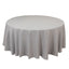 Premium Polyester 108" Round Tablecloth Silver - Wrinkle-Resistant 220GSM Table Cover