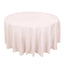 Premium Polyester 120" Round Tablecloth Blush - Seamless 220GSM Wrinkle-Resistant Table Cover