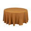 Premium Polyester 120" Round Tablecloth Gold - Seamless 220GSM Wrinkle-Resistant Design for Classy Events
