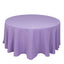 Premium Polyester 120" Round Tablecloth Lavender Lilac - Seamless 220GSM Wrinkle-Resistant Table Cover