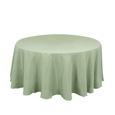 Premium Polyester 120’’ Round Tablecloth Sage Green - Seamless 220GSM Wrinkle-Resistant Table Cover - Tablecloths
