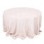Premium Polyester 132" Round Tablecloth Blush - Seamless 220GSM Wrinkle-Resistant Table Cover