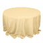Premium Polyester 132" Round Tablecloth Champagne - Seamless 220GSM Wrinkle-Resistant Table Cover