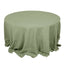 Premium Polyester 132" Round Tablecloth Dusty Sage Green - Seamless 220GSM Wrinkle-Resistant Table Cover