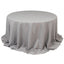 Premium Polyester 132" Round Tablecloth Silver - Seamless 220GSM Wrinkle-Resistant Table Cover