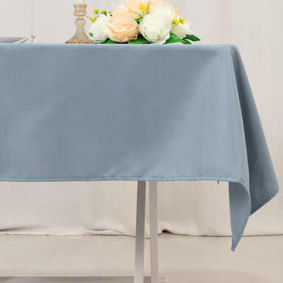 Premium Polyester 54’’x54’’ Square Tablecloth Dusty Blue - Stain and Wrinkle-Resistant 220GSM Table Cover - Tablecloths