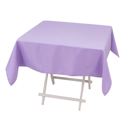 Premium Polyester 54’’x54’’ Square Tablecloth Lavender Lilac - Stain and Wrinkle-Resistant 220GSM Table Cover